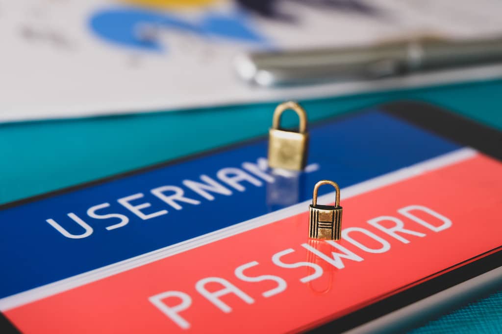 locks on username and password